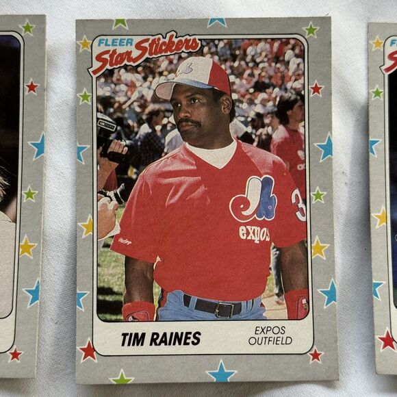 1988 Fleer Star Stickers Baseball 12 Card Lot NM Valenzuela Hershizer Raines - Picture 4 of 13